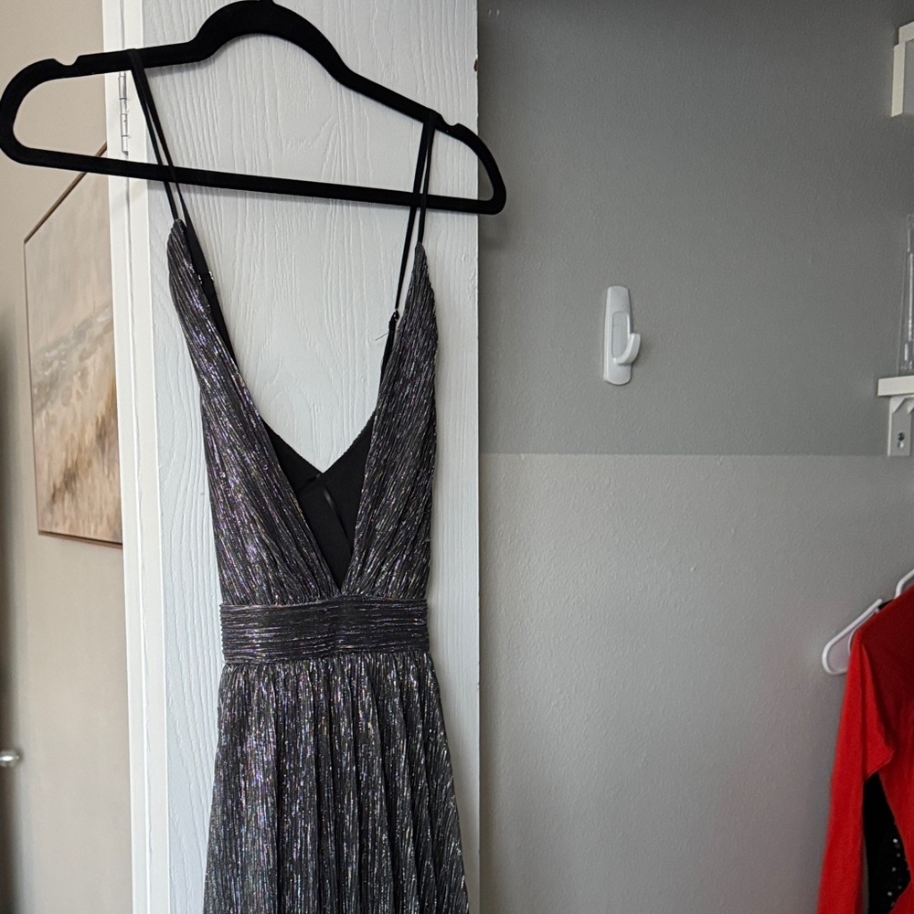 Elegant Black and Silver Women's Dress